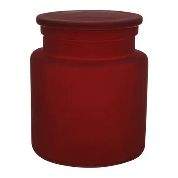 Spirella Yoko dóza na odličovacie tampóny bordó / sklo / 0.6 L