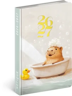 NOTIQUE 18-mesačný diár Petito - Kapybara 2026/2027, 11 x 16 cm (PGD-37213-V)