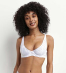 Dámska čipkovaná podprsenka DIM DAILY DENTELLE UNDERWIRE BRA - DIM - biela 75 C
