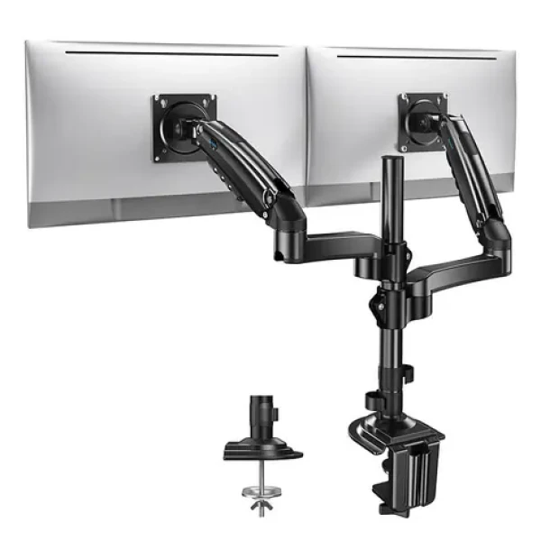 Huanuo HNDS8 / Držiak pre 2 monitory / 13-32" / VESA 75x75-100x100 / nosnosť 9 kg (HNDS8)