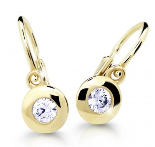 Cutie Diamonds Slušivé detské náušnice zo žltého zlata s briliantmi C2589-10-10-X-1-D