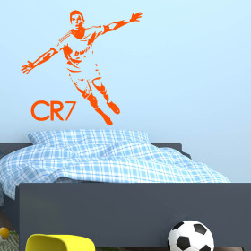 Veselá Stena Samolepka Cristiano Ronaldo Farba: oranžová, Veľkosť: 80 x 76 cm