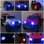 Mamido Veľký biely Jeep X10 s 2 motormi a hojdacou funkciou