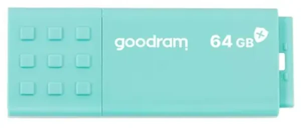 GOODRAM UME3 CARE USB 3.0 64GB zelená / Flash disk / USB-A 3.0 / čítanie: 60MBs / zápis: 20MBs (UME3-0640CRR11)