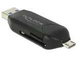 DeLock Micro USB OTG čítačka kariet + USB 3.0 A male (91734)