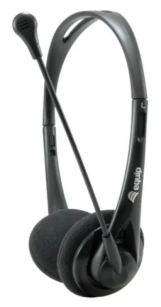 Equip Stereo headset s mikrofónom čierna / Slúchadlá / Drôtová / 2x Jack 3,5 mm / 32 Ohm (245302)