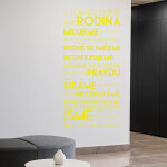 Veselá Stena Samolepka V tomto dome Farba: šedá, Veľkosť: 100 x 207 cm