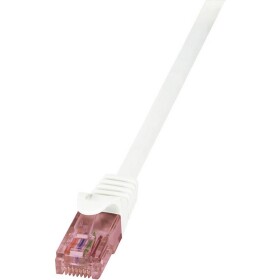 LogiLink CQ2091U RJ45 sieťové káble, prepojovacie káble CAT 6 U/UTP 10.00 m biela samozhášavý, s ochranou 1 ks; CQ2091U