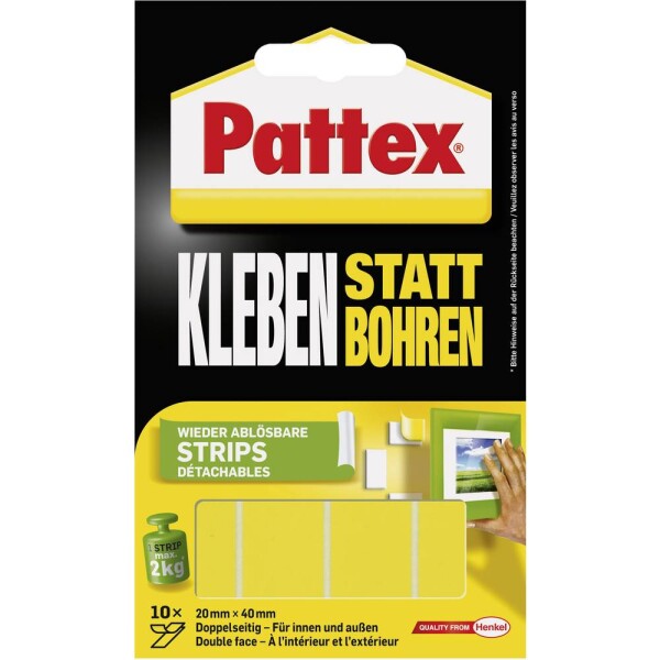 Pattex PXMS1 PXMS1 obojstranné lepiace pásky (d x š) 40 mm x 20 mm 10 ks; PXMS1