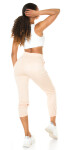 Trendy high-waist jogging pants pink L/XL