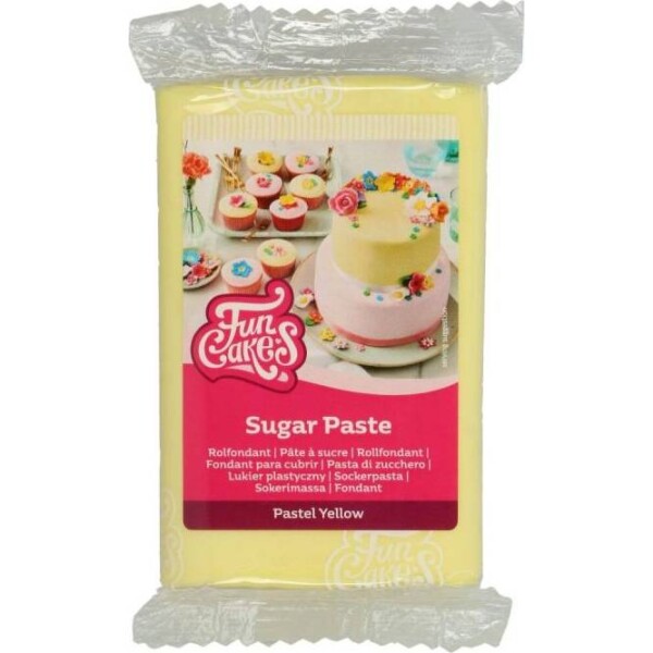 Povrchová hmota pastelově žltá 250 g - FunCakes - FunCakes