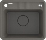 DEANTE DEANTE - Momi metallic grey Granitový drez, 1-bowl ZKM_T103