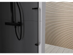 CERANO - Sprchové posuvné dvere Lantono Ľ/P - 8 mm - Soft-Close - čierna matná, grafitové sklo - 150x195 CER-8050BD7240
