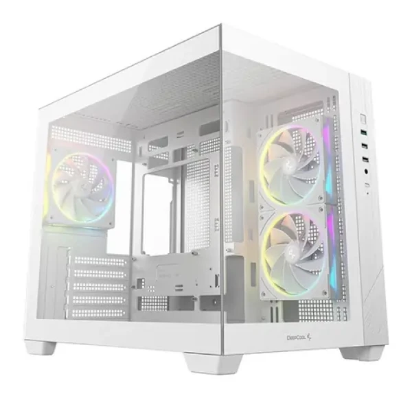 DEEPCOOL CG330 3F biela / PC skriňa / mATX / Bez zdroja / Temperované sklo (R-CG330-WHNGM3-G)