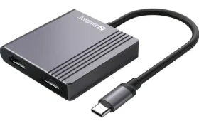 Sandberg USB-C Dock / dokovacia stanica / 2xHDMI / USB-A 3.0 / USB-C PD 100W (136-44)