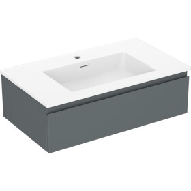 MEXEN/S - Orio kúpeľňová skrinka 80 cm s umývadlom Otis, 1 šuplík, grafit mat/biela mat 91A10-08023-1-BF66-W18M01