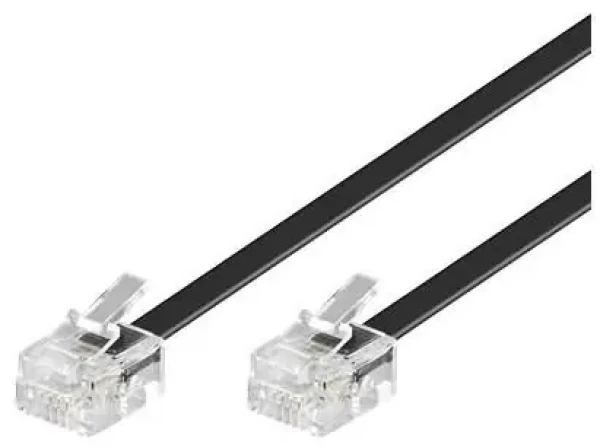 MicroConnect Modulárny kábel RJ11 6P/4C 2m čierna (MPK182)