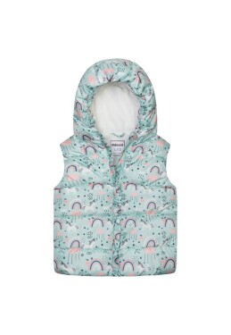 Dievčenská nylonová vesta Puffa s podšívkou z mikroflísu, Minoti, 12GILET 18, modrá - 80/86 | 12-18m
