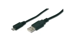 OEM USB kábel USB 2.0 USB-A - Micro-B 1m čierna (OEM_USB_Am_1c)