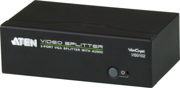 Aten VGA Splitter with Audio, 2 ports, 450 MHz - VS0102