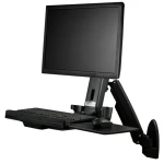 StarTech Nástenný sit-stand držiak monitora čierna / Nástenný držiak monitora / VESA 75x100 / nosnosť 8 kg / rotácia 360° (WALLSTS1)
