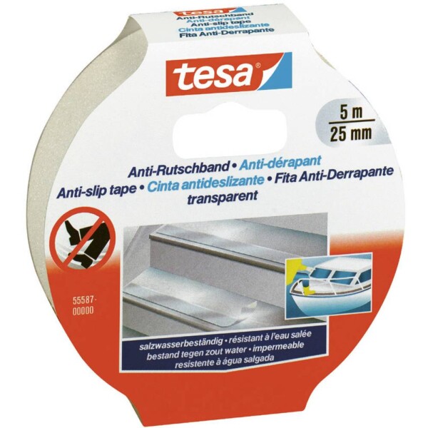 Tesa 55587-00000-11 Anti-slip tape priehľadná (d x š) 5 m x 25 mm 1 ks; 55587-00000-11