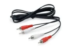 Equip Audiokábel čierna / Audio kábel / 2x RCA (M) - 2x RCA (M) / 2,5 m (147094)