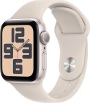 Apple Watch SE 2023 GPS + Cellular 44mm Starlight Alu Sport S/M Béžový (MRGU3QF/A)