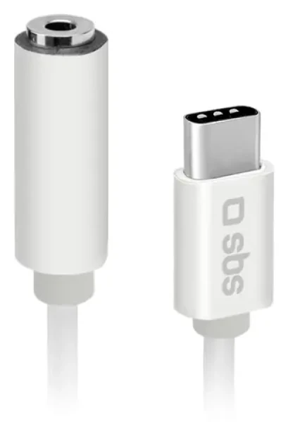 SBS biela / Adaptér / USB-C - Jack 3,5 mm female