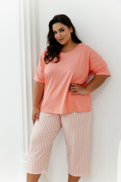 3375 DÁMSKE PYŽAMO ELOISE 2XL-3XL oranžová 3xl