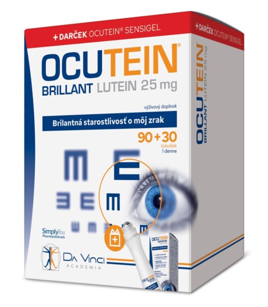 OCUTEIN Brillant Lutein 25 mg 90 + 30 toboliek ZADARMO