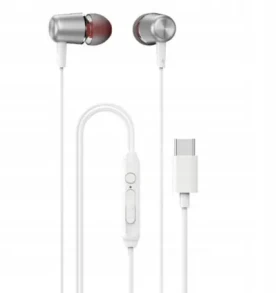 Dudao X1 PROT drôtové slúchadlá do uší biela / s mikrofónom / USB-C / kábel 1.2 m (164545)