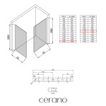 CERANO - Sprchová zástena Walk-in Crystal TL/P - 8 mm - bezvzperový systém - biela matná, industriálne sklo - 160x110x200 CER-8050BD5525