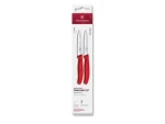 VICTORINOX Swiss Classic Kuchynský nôž 10 cm set 2 ks červená / rovné a vrúbkované ostrie (6.7791.2C1)