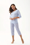 Dámske pyžamo Luna 343 3/4 M-2XL modrý losos M