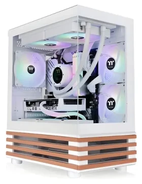 Thermaltake View 170 WS ARGB biela, drevo / mATX / 2x USB-A 3.2 / 3x 120mm ARGB / bez zdroja / priehľadná bočnica (CA-1Z4-00M6WN-WS)