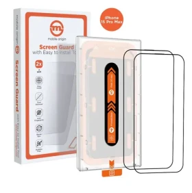 Mobile Origin Orange Screen Guard ochranné sklo pre Apple iPhone 15 Pro Max s aplikátorom / 2 ks (SGA-F-i15ProMax-2pk)