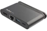 StarTech adaptér USB-C na HDMI, USB-A a LAN čierna / Adaptér / 4K 60Hz / 2x USB-A / RJ-45 Ethernet (DKT30CHCPD)