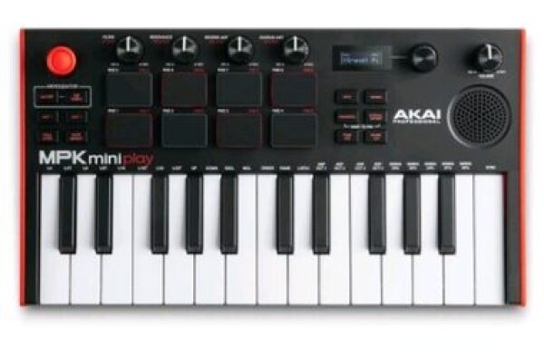 AKAI MPK Mini Play MK3 Ovládacia klávesnica Pad kontrolér MIDI USB čierno-červená (MPKMINIPLAYMK3)