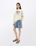 Thinking MU Blurry Flower Jimena Sweatshirt WHITE M