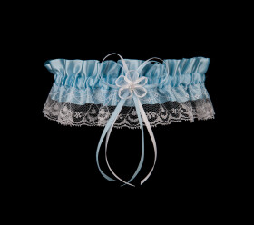 Podväzok PW-30 biely a modrý - Julimex UNI bílo-modrá