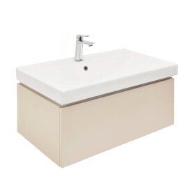 Kúpeľňová skrinka s umývadlom SAT Feel 80x30x46 cm pieskovo béžová mat SATFEEL80BEU1B SATFEEL80BEU1B