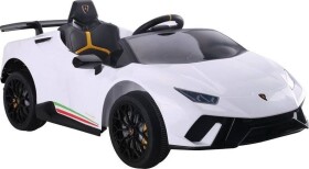Lean Cars Elektrické autíčko LAMBORGHINI HURACAN 4x45W MOTOR 12V4,5 AH BATÉRIA 2022 NELAKOVANÁ biela