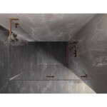 MEXEN/S - Lunar-F L sprchovací kút skladacie dvere pravá 100 x 70, transparent, meď kartáčovaná 836L-100-070-65-00-P