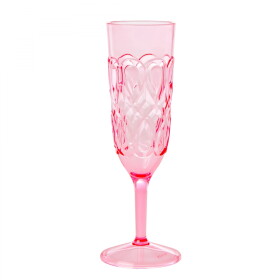 Rice Pohár na šampanské Acrylic Swirly Embossed Pink