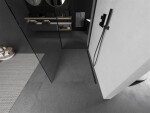 MEXEN/S - Kioto Sprchová zástena WALK-IN 115 x 100, transparent, čierna 800-115-212-70-00-100