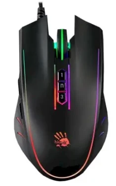 A4Tech BLOODY P81S Activated čierna / herná myš / 8000DPI / RGB / USB-A / 7 tlačidiel / kábel 1.8m (P81S-CURVE)