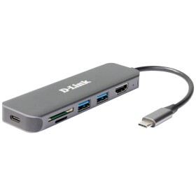 D-Link DUB-2327 6 portů USB-C® (USB 3.1) MultiPort húb antracitová; DUB-2327