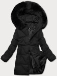 Čierna dámska zimná bunda s kapucňou J Style (16M9192-392) odstíny černé XXL (44)