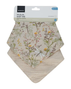 KikkaBoo Podbradník bandana 2ks Secret Garden Beige (31103010070KB)